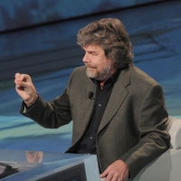 Foto Nicoloro G. 01/01/2012 Milano Trasmissione televisiva su Rai3 " Che tempo che fa " condotta da Fabio Fazio e interamente dedicata al ricordo dello scalatore ed esploratore Walter Bonatti. nella foto Reinhold Messner