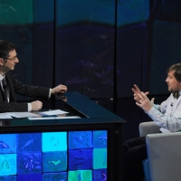Foto Nicoloro G. 20/01/2013 Milano, Trasmissione televisiva su Rai3 ”Che tempo che fa” condotta da Fabio Fazio. nella foto Fabio Fazio – Luca Mercalli