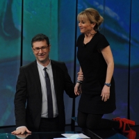 Foto Nicoloro G. 20/01/2013 Milano, Trasmissione televisiva su Rai3 ”Che tempo che fa” condotta da Fabio Fazio. nella foto Fabio Fazio – Luciana Littizzetto    