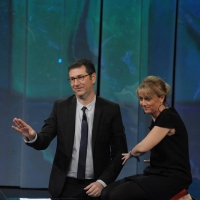 Foto Nicoloro G. 20/01/2013 Milano, Trasmissione televisiva su Rai3 ”Che tempo che fa” condotta da Fabio Fazio. nella foto Fabio Fazio – Luciana Littizzetto     