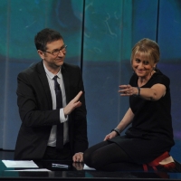 Foto Nicoloro G. 20/01/2013 Milano, Trasmissione televisiva su Rai3 ”Che tempo che fa” condotta da Fabio Fazio. nella foto Fabio Fazio – Luciana Littizzetto       