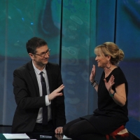 Foto Nicoloro G. 20/01/2013 Milano, Trasmissione televisiva su Rai3 ”Che tempo che fa” condotta da Fabio Fazio. nella foto Fabio Fazio – Luciana Littizzetto       