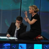 Foto Nicoloro G. 20/01/2013 Milano, Trasmissione televisiva su Rai3 ”Che tempo che fa” condotta da Fabio Fazio. nella foto Fabio Fazio – Luciana Littizzetto       