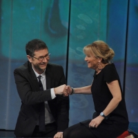 Foto Nicoloro G. 20/01/2013 Milano, Trasmissione televisiva su Rai3 ”Che tempo che fa” condotta da Fabio Fazio. nella foto Fabio Fazio – Luciana Littizzetto       