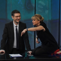 Foto Nicoloro G. 20/01/2013 Milano, Trasmissione televisiva su Rai3 ”Che tempo che fa” condotta da Fabio Fazio. nella foto Fabio Fazio – Luciana Littizzetto        