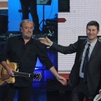 Foto Nicoloro G. 23/01/2012 Milano Trasmissione televisiva su Rai3 ” Che tempo che fa ” condotta da Fabio Fazio. nella foto Ivano Fossati – Fabio Fazio