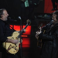 Foto Nicoloro G. 23/01/2012 Milano Trasmissione televisiva su Rai3 ” Che tempo che fa ” condotta da Fabio Fazio. nella foto  Ivano Fossati – Zucchero Fornaciari