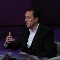 Foto Nicoloro G. 28/01/2012 Milano Trasmissione televisiva su Rai3 ” Che tempo che fa ” condotta da Fabio Fazio. nella foto Nicolas Cage