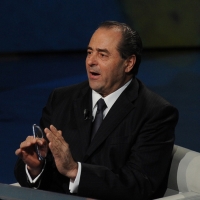 Foto Nicoloro G. 28/01/2012 Milano Trasmissione televisiva su Rai3 ” Che tempo che fa ” condotta da Fabio Fazio. nella foto Antonio Di Pietro