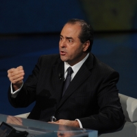Foto Nicoloro G. 28/01/2012 Milano Trasmissione televisiva su Rai3 ” Che tempo che fa ” condotta da Fabio Fazio. nella foto Antonio Di Pietro
