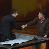 Foto Nicoloro G. 29/01/2012 Milano Trasmissione televisiva su Rai3 " Che tempo che fa " condotta da Fabio Fazio. nella foto Fabio Fazio – Daniel Pennac