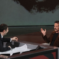 Foto Nicoloro G. 29/01/2012 Milano Trasmissione televisiva su Rai3 " Che tempo che fa " condotta da Fabio Fazio. nella foto Fabio Fazio – Rocco Papaleo