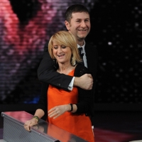 Foto Nicoloro G. 29/01/2012 Milano Trasmissione televisiva su Rai3 " Che tempo che fa " condotta da Fabio Fazio. nella foto Luciana Littizzetto – Fabio Fazio