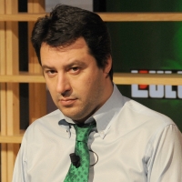 Foto Nicoloro G. 28/01/2011 Milano Trasmissione televisiva di Rai2 ” L’ ultima parola ” condotta da Gianluigi Paragone. nella foto Matteo Salvini