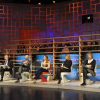 Foto Nicoloro G. 28/01/2011 Milano Trasmissione televisiva di Rai2 ” L’ ultima parola ” condotta da Gianluigi Paragone. nella foto Una veduta dello studio con gli ospiti