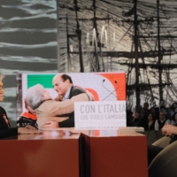 Foto Nicoloro G. 04/03/2011 Milano Trasmissione televisiva su La7 \" Invasioni barbariche \" condotta da Daria Bignardi. nella foto Rosy Bindi – Daria Bignardi