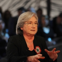 Foto Nicoloro G. 04/03/2011 Milano Trasmissione televisiva su La7 " Invasioni barbariche " condotta da Daria Bignardi. nella foto Rosy Bindi