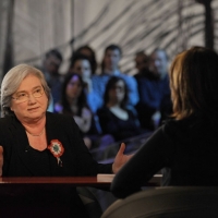 Foto Nicoloro G. 04/03/2011 Milano Trasmissione televisiva su La7 " Invasioni barbariche " condotta da Daria Bignardi. nella foto Rosy Bindi – Daria Bignardi