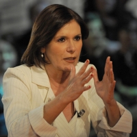 Foto Nicoloro G. 08/04/2011 Milano Trasmissione televisiva su La7 \" Invasioni barbariche \" condotta da Daria Bignardi. nella foto Bianca Berlinguer