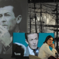 Foto Nicoloro G. 08/04/2011 Milano Trasmissione televisiva su La7 \" Invasioni barbariche \" condotta da Daria Bignardi. nella foto Bianca Berlinguer