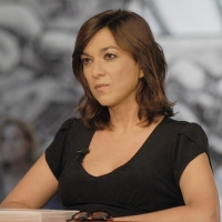 Foto Nicoloro G. 08/04/2011 Milano Trasmissione televisiva su La7 " Invasioni barbariche " condotta da Daria Bignardi. nella foto Daria Bignardi