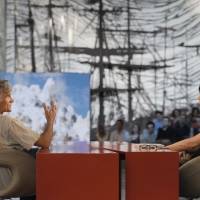 Foto Nicoloro G. 08/04/2011 Milano Trasmissione televisiva su La7 " Invasioni barbariche " condotta da Daria Bignardi. nella foto Maurizio Zanolla/Manolo – Daria Bignardi