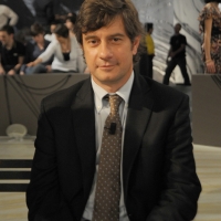 Foto Nicoloro G. 08/04/2011 Milano Trasmissione televisiva su La7 " Invasioni barbariche " condotta da Daria Bignardi. nella foto Stefano Zurlo