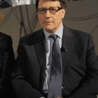 Foto Nicoloro G. 08/04/2011 Milano Trasmissione televisiva su La7 " Invasioni barbariche " condotta da Daria Bignardi. nella foto Leonardo Coen