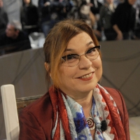 Foto Nicoloro G. 10/12/2010 Milano, Puntata della trasmissione " Invasioni barbariche "  su La7 e condotta da Daria Bignardi. nella foto Susy Blady