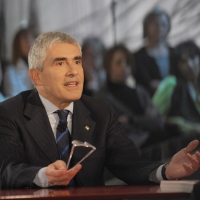 Foto Nicoloro G. 11/02/2011 Milano Trasmissione televisiva su La7 " Invasioni barbariche " condotta da Daria Bignardi. nella foto Pier Ferdinando Casini