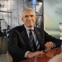 Foto Nicoloro G. 11/02/2011 Milano Trasmissione televisiva su La7 " Invasioni barbariche " condotta da Daria Bignardi. nella foto Pier Ferdinando Casini