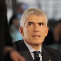 Foto Nicoloro G. 11/02/2011 Milano Trasmissione televisiva su La7 " Invasioni barbariche " condotta da Daria Bignardi. nella foto Pier Ferdinando Casini
