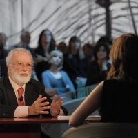 Foto Nicoloro G. 12/11/2010 Milano, Trasmissione televisiva "Le Invasioni barbariche" in programmazione su La7 e condotta da Daria Bignardi. nella foto Eugenio Scalfari – Daria Bignardi