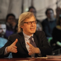 Foto Nicoloro G. 18/03/2011 Milano Trasmissione televisiva su La7 " Invasioni barbariche " condotta da Daria Bignardi. nella foto Vittorio Sgarbi