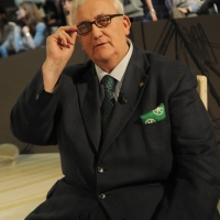 Foto Nicoloro G. 18/03/2011 Milano Trasmissione televisiva su La7 " Invasioni barbariche " condotta da Daria Bignardi. nella foto Mario Borghezio