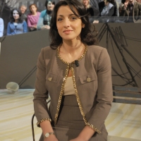 Foto Nicoloro G. 21/01/2011 Milano Trasmissione televisiva su La7 " Invasioni barbariche " condotta da Daria Bignardi. nella foto Irene Tinagli