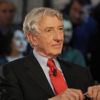 Foto Nicoloro G. 28/01/2011 Milano Trasmissione televisiva su La7 " Invasioni barbariche " condotta da Daria Bignardi. nella foto Corrado Augias