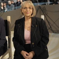 Foto Nicoloro G. 28/01/2011 Milano Trasmissione televisiva su La7 " Invasioni barbariche " condotta da Daria Bignardi. nella foto Rosanna Schiralli