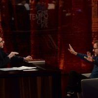 Foto Nicoloro G.  01/03/2015   Milano    Trasmissione televisiva su Rai 3 \" Che tempo che fa \". nella foto Fabio Fazio e lo chef pluristellato Massimo Bottura.