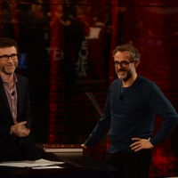Foto Nicoloro G.  01/03/2015   Milano    Trasmissione televisiva su Rai 3 \" Che tempo che fa \". nella foto Fabio Fazio e lo chef pluristellato Massimo Bottura.
