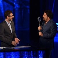 Foto Nicoloro G.   01/11/2015  Milano   Trasmissione televisiva su Rai 3 ' Che tempo che fa '. nella foto Fabio Fazio e l' attore Enrico Brignano.