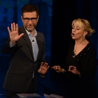 Foto Nicoloro G.   01/11/2015  Milano   Trasmissione televisiva su Rai 3 ' Che tempo che fa '. nella foto Fabio Fazio e Luciana Littizzetto.
