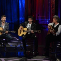 Foto Nicoloro G.  03/05/2015  Milano   Trasmissione televisiva su Rai 3 " Che tempo che fa ". nella foto da sinistra Daniele Silvestri, Max Gazzè e Niccolò Fabi.