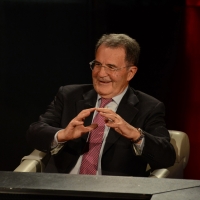 Foto Nicoloro G.  03/05/2015  Milano   Trasmissione televisiva su Rai 3 " Che tempo che fa ". nella foto il professore Romano Prodi.