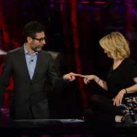 Foto Nicoloro G.   03/05/2015  Milano   Trasmissione televisiva su Rai 3 " Che tempo che fa ". nella foto Fabio Fazio e Luciana Littizzetto.