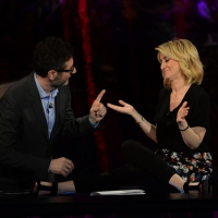 Foto Nicoloro G.   03/05/2015  Milano   Trasmissione televisiva su Rai 3 " Che tempo che fa ". nella foto Fabio Fazio e Luciana Littizzetto.