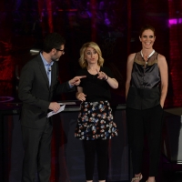 Foto Nicoloro G.   03/05/2015  Milano   Trasmissione televisiva su Rai 3 " Che tempo che fa ". nella foto Fabio Fazio, Luciana Littizzetto e Filippa Lagerback.