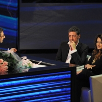 Foto Nicoloro G. 04/11/2012 Milano Trasmissione televisiva su Rai3 ” Che tempo che fa ” condotta da Fabio Fazio. nella foto Fabio Fazio – Sergio Castellitto – Penelope Cruz