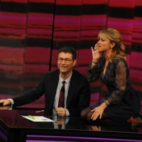Foto Nicoloro G. 04/11/2012 Milano Trasmissione televisiva su Rai3 ” Che tempo che fa ” condotta da Fabio Fazio. nella foto Fabio Fazio – Luciana Littizzetto