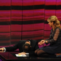 Foto Nicoloro G. 04/11/2012 Milano Trasmissione televisiva su Rai3 ” Che tempo che fa ” condotta da Fabio Fazio. nella foto Fabio Fazio – Luciana Littizzetto